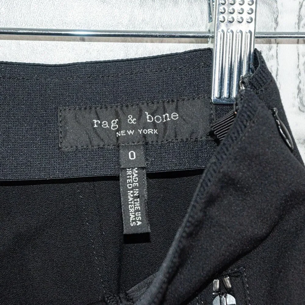 Rag & Bone NY Legging Pants zipper packets Black Women's Size 0